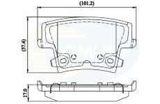 Sada brzdových platničiek kotúčovej brzdy COMLINE CBP32216