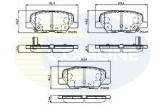 Sada brzdových platničiek kotúčovej brzdy COMLINE CBP32238
