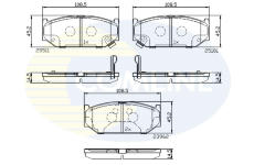 Sada brzdových platničiek kotúčovej brzdy COMLINE CBP32245