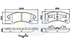 Sada brzdových platničiek kotúčovej brzdy COMLINE CBP32249