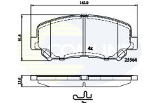 Sada brzdových platničiek kotúčovej brzdy COMLINE CBP32252