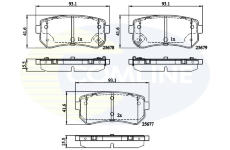 Sada brzdových platničiek kotúčovej brzdy COMLINE CBP32276