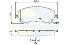 Sada brzdových platničiek kotúčovej brzdy COMLINE CBP32278
