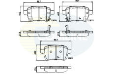 Sada brzdových platničiek kotúčovej brzdy COMLINE CBP32279