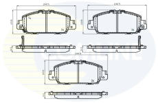 Sada brzdových platničiek kotúčovej brzdy COMLINE CBP32281