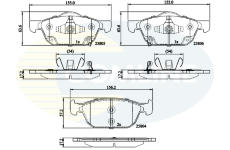 Sada brzdových platničiek kotúčovej brzdy COMLINE CBP32284