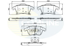 Sada brzdových platničiek kotúčovej brzdy COMLINE CBP32286