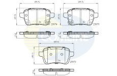 Sada brzdových platničiek kotúčovej brzdy COMLINE CBP32299