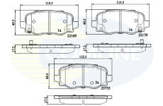 Sada brzdových platničiek kotúčovej brzdy COMLINE CBP32303