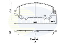 Sada brzdových platničiek kotúčovej brzdy COMLINE CBP32304