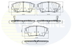 Sada brzdových platničiek kotúčovej brzdy COMLINE CBP32322
