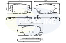 Sada brzdových platničiek kotúčovej brzdy COMLINE CBP32324
