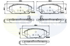Sada brzdových platničiek kotúčovej brzdy COMLINE CBP32326