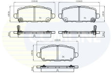 Sada brzdových platničiek kotúčovej brzdy COMLINE CBP32332