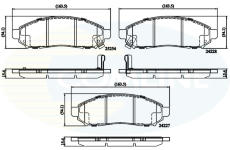 Sada brzdových platničiek kotúčovej brzdy COMLINE CBP32336