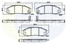 Sada brzdových platničiek kotúčovej brzdy COMLINE CBP32336
