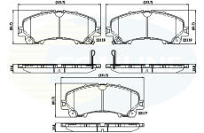Sada brzdových platničiek kotúčovej brzdy COMLINE CBP32337