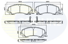 Sada brzdových platničiek kotúčovej brzdy COMLINE CBP32337