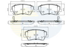 Sada brzdových platničiek kotúčovej brzdy COMLINE CBP32343