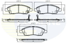 Sada brzdových platničiek kotúčovej brzdy COMLINE CBP32359