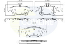 Sada brzdových platničiek kotúčovej brzdy COMLINE CBP32397