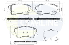 Sada brzdových platničiek kotúčovej brzdy COMLINE CBP32408