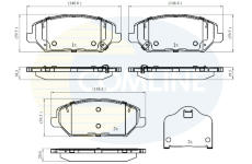 Sada brzdových platničiek kotúčovej brzdy COMLINE CBP32409