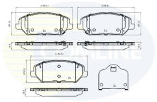 Sada brzdových platničiek kotúčovej brzdy COMLINE CBP32409