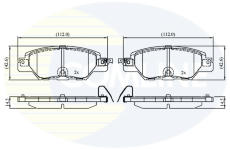 Sada brzdových platničiek kotúčovej brzdy COMLINE CBP32416