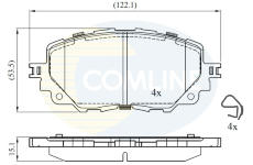 Sada brzdových platničiek kotúčovej brzdy COMLINE CBP32447