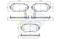 Sada brzdových platničiek kotúčovej brzdy COMLINE CBP32458