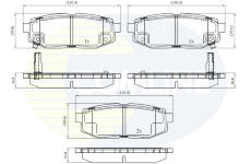 Sada brzdových platničiek kotúčovej brzdy COMLINE CBP32488