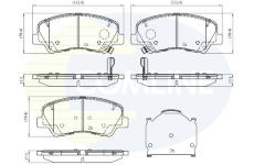 Sada brzdových platničiek kotúčovej brzdy COMLINE CBP32493