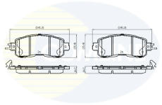 Sada brzdových platničiek kotúčovej brzdy COMLINE CBP32573