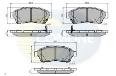 Sada brzdových platničiek kotúčovej brzdy COMLINE CBP3260