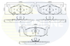 Sada brzdových platničiek kotúčovej brzdy COMLINE CBP32692