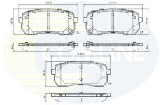 Sada brzdových platničiek kotúčovej brzdy COMLINE CBP32693