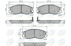 Sada brzdových platničiek kotúčovej brzdy COMLINE CBP3269