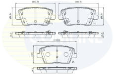 Sada brzdových platničiek kotúčovej brzdy COMLINE CBP32758