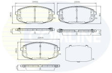Sada brzdových platničiek kotúčovej brzdy COMLINE CBP32759