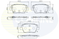 Sada brzdových platničiek kotúčovej brzdy COMLINE CBP32772