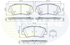 Sada brzdových platničiek kotúčovej brzdy COMLINE CBP32773