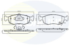 Sada brzdových platničiek kotúčovej brzdy COMLINE CBP32777