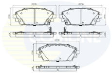 Sada brzdových platničiek kotúčovej brzdy COMLINE CBP32856