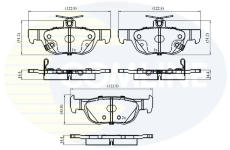 Sada brzdových platničiek kotúčovej brzdy COMLINE CBP32857
