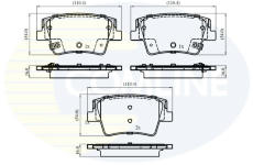 Sada brzdových platničiek kotúčovej brzdy COMLINE CBP32858