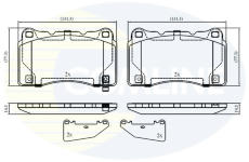 Sada brzdových platničiek kotúčovej brzdy COMLINE CBP32859