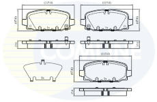 Sada brzdových platničiek kotúčovej brzdy COMLINE CBP32860