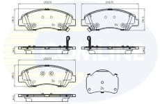 Sada brzdových platničiek kotúčovej brzdy COMLINE CBP32866