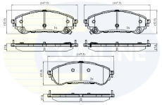 Sada brzdových platničiek kotúčovej brzdy COMLINE CBP33068
